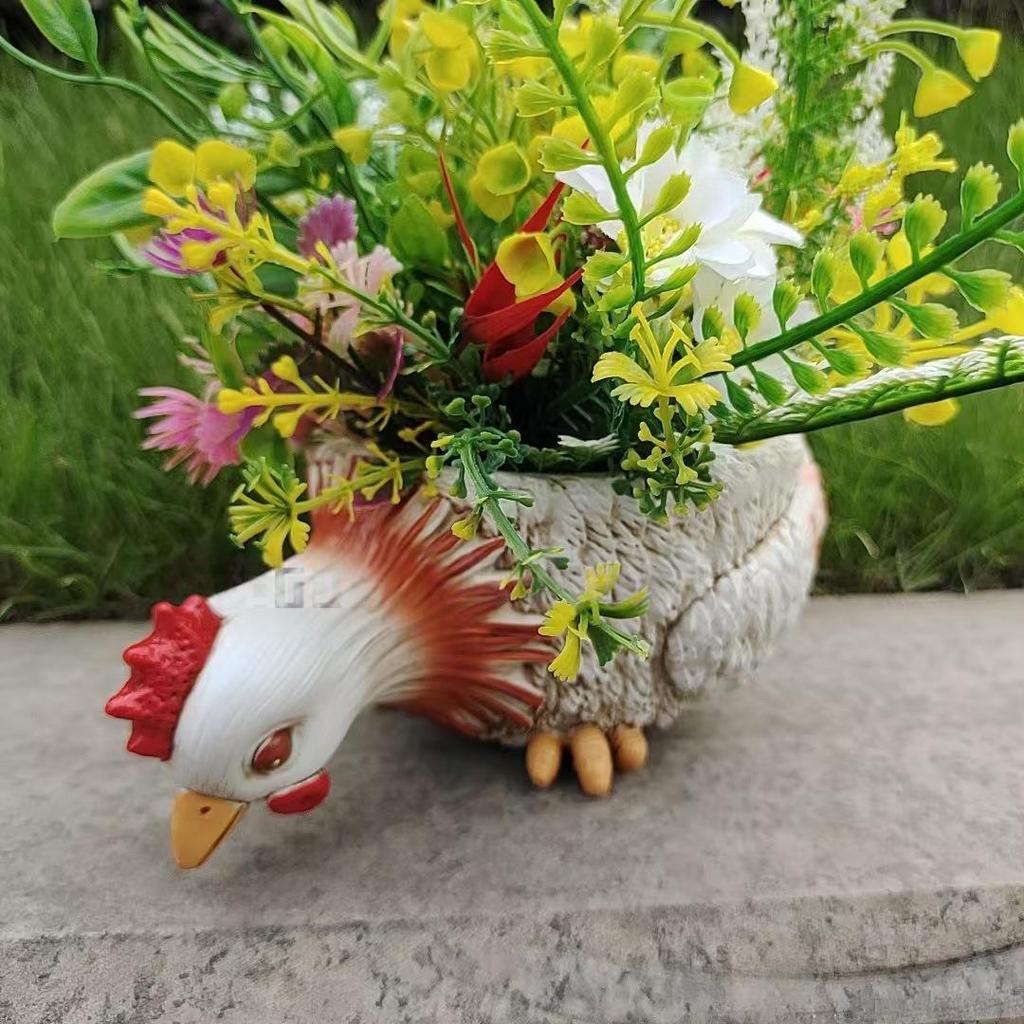 Ceramic Duck Flower Pot Decoration for Courtyard and Garden