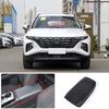 Black Leather Center Console Armrest Panel Trim Cover For Hyundai Tucson 21-22