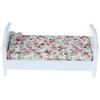 1/12 Casa delle Bambole Miniatura Letto in Legno con Cuscino Mobili Camera da Letto Casa delle Bambole