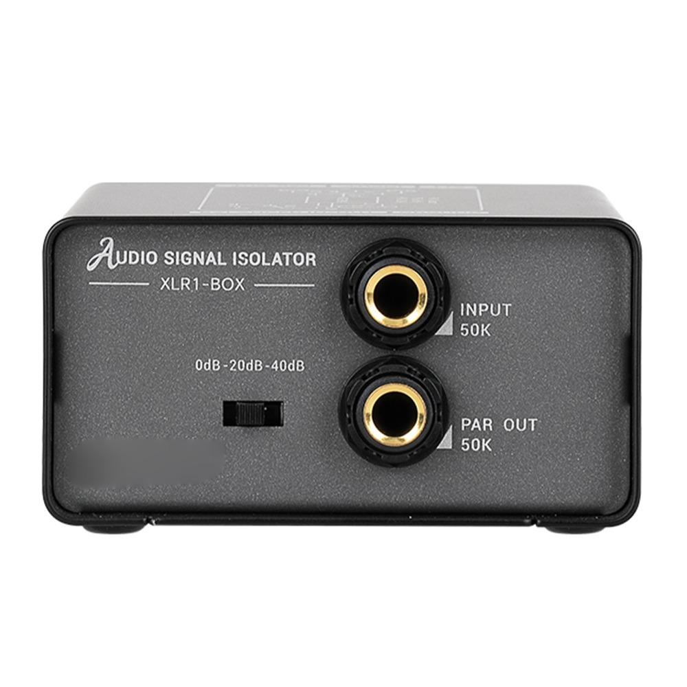 3-stufige Gain-Einstellung Audio-Signal-Isolator Mikrofon-Line-Isolator für Audio-Mischpult