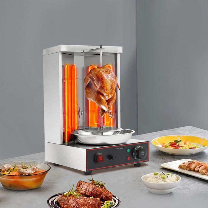 Kebab Machine - OEM - 3000W - Adjustable Temperature 50-300°C - 2 Stainless Steel Tubes