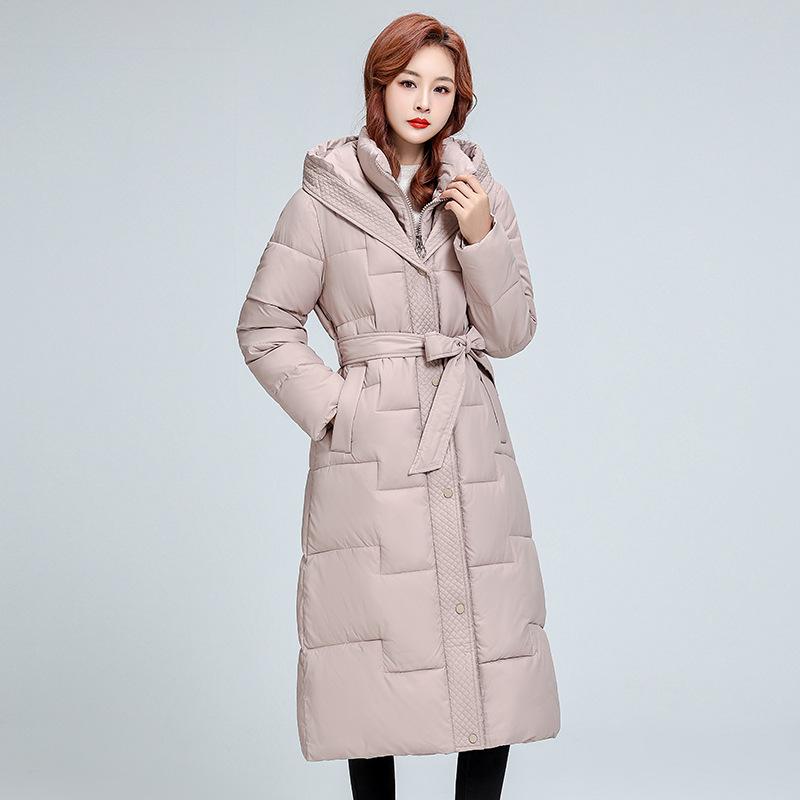 2025 Winter Down Cotton Coat Large Size Over Knee Long Cotton-padded Coat Women Fashionable Cotton-padded Coat