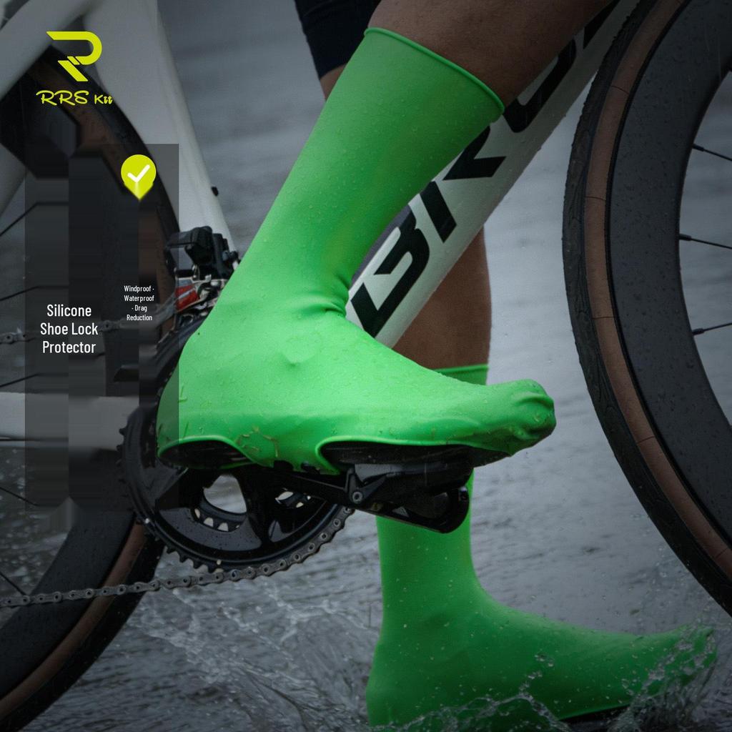 Rrskit Waterproof Silicon Cycling Shoe Covers - Wind & Rainproof, Drag-Reducing, Protective