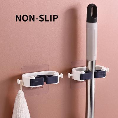 Selbstklebender Mopphalter, vielseitiger ABS-Super-Anti-Rutsch-Mopphalterhaken für Besen