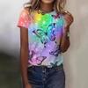 Summer Women's Printed Round Neck Loose Casual Short Sleeved Top T-Shirts Women’s