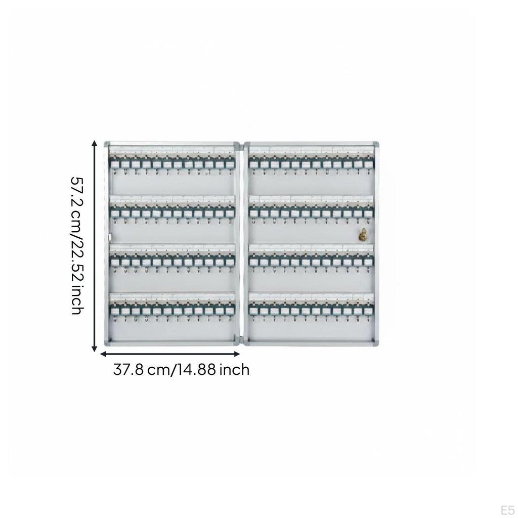 120 Key Holder Cabinet Lockable SurfaceMounted Powder Coated Security Storage for Hotel,
