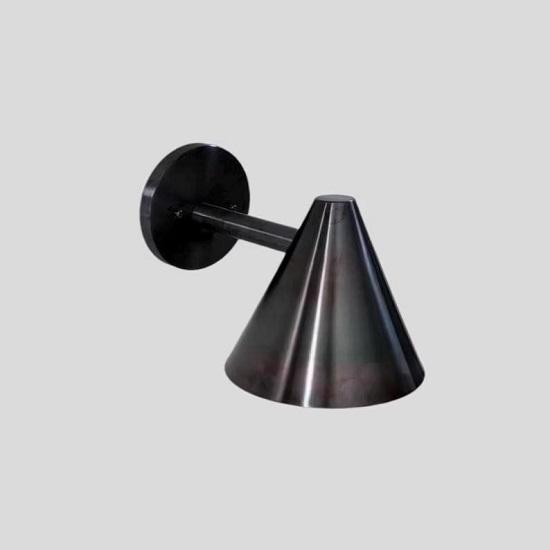 Brass Cone Shade Wall Sconce – Mid‑Century Modern Lamp Fixture