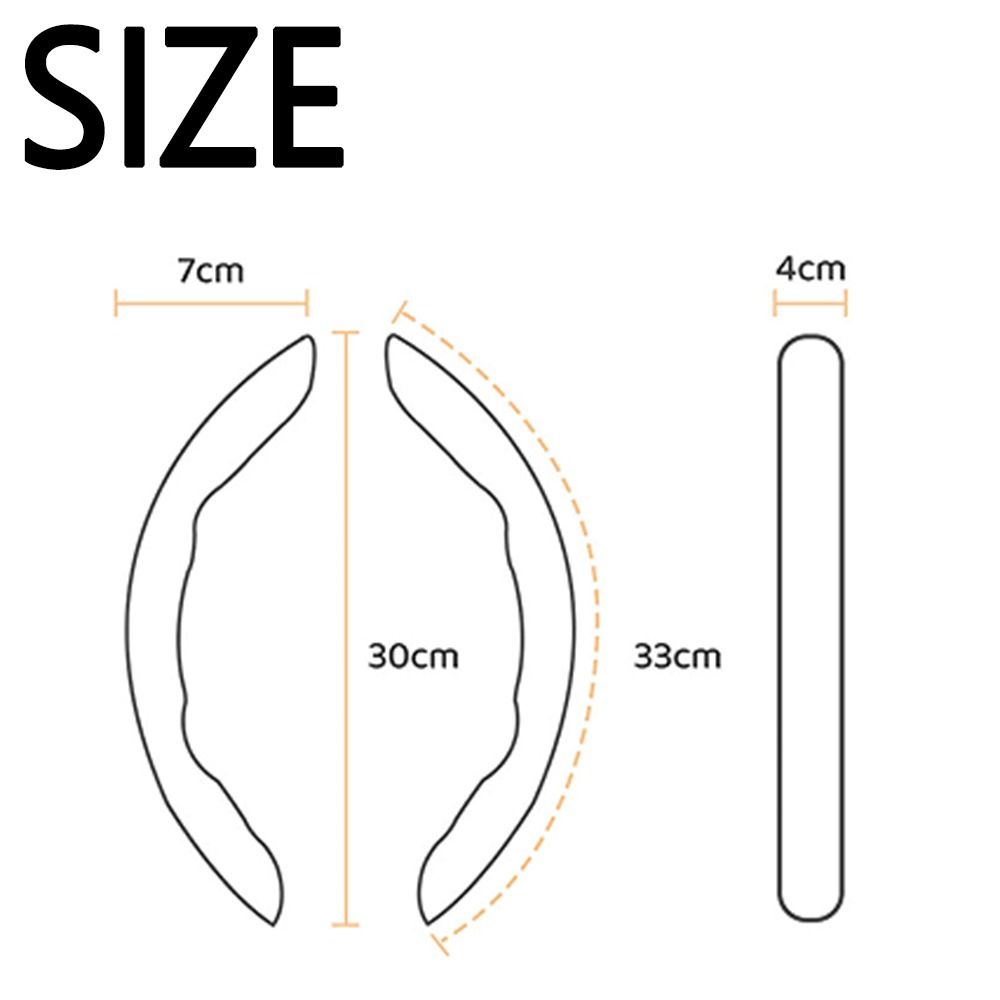 2Pcs Soft Auto Steering Cover Plush Steering Wheel Sleeve Steering Wheel Protector  General