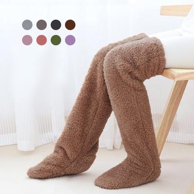 A Pair Of Packs Thickened Leg Warmth Maternity Elderly Cold Legs Winter Goose Down Knee Socks