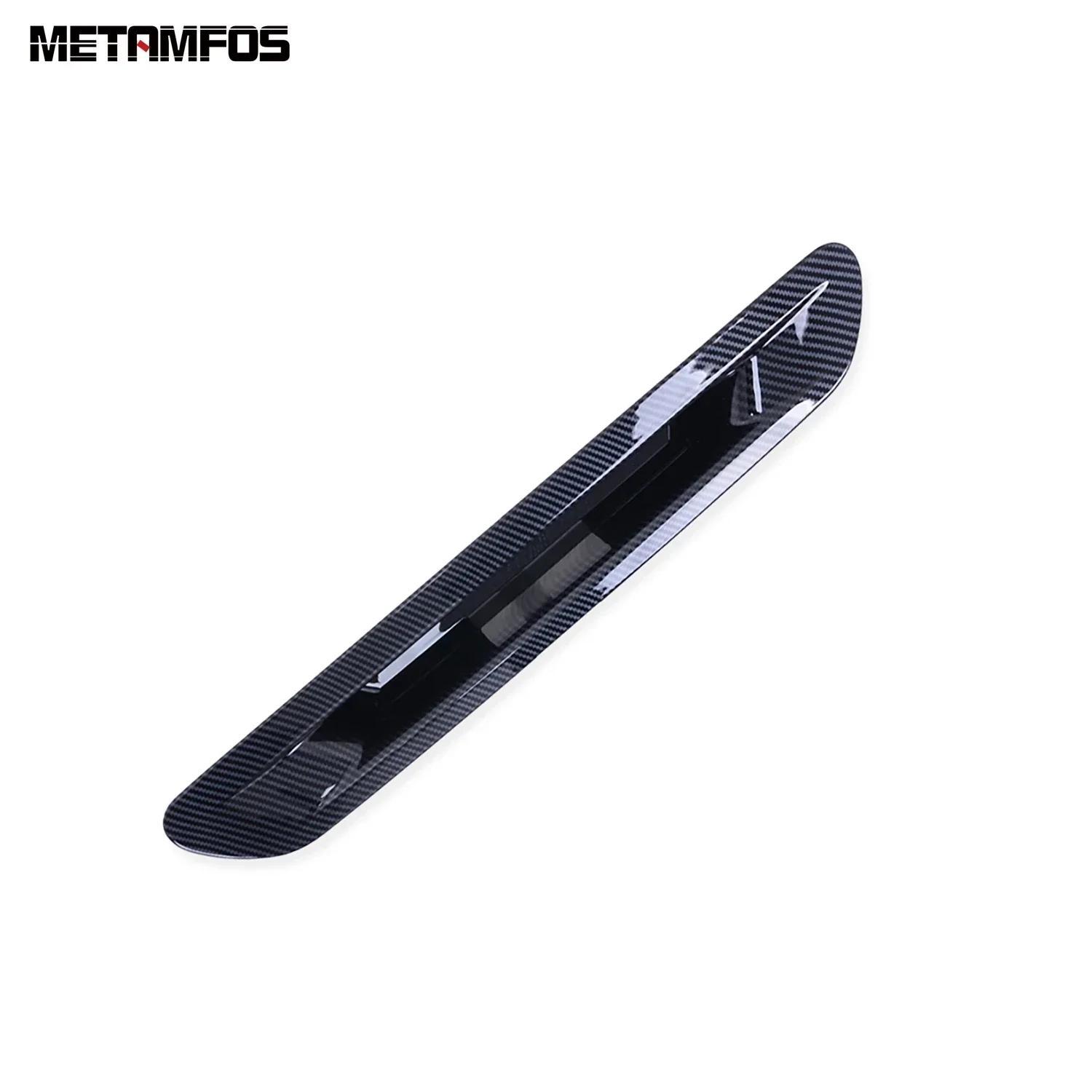 For Kia Carnival KA4     2024 Carbon Fiber Rear Trunk Tailgate Door Handle Bowl Cover Trim Exterior Accessories Carbon Fiber Plastic