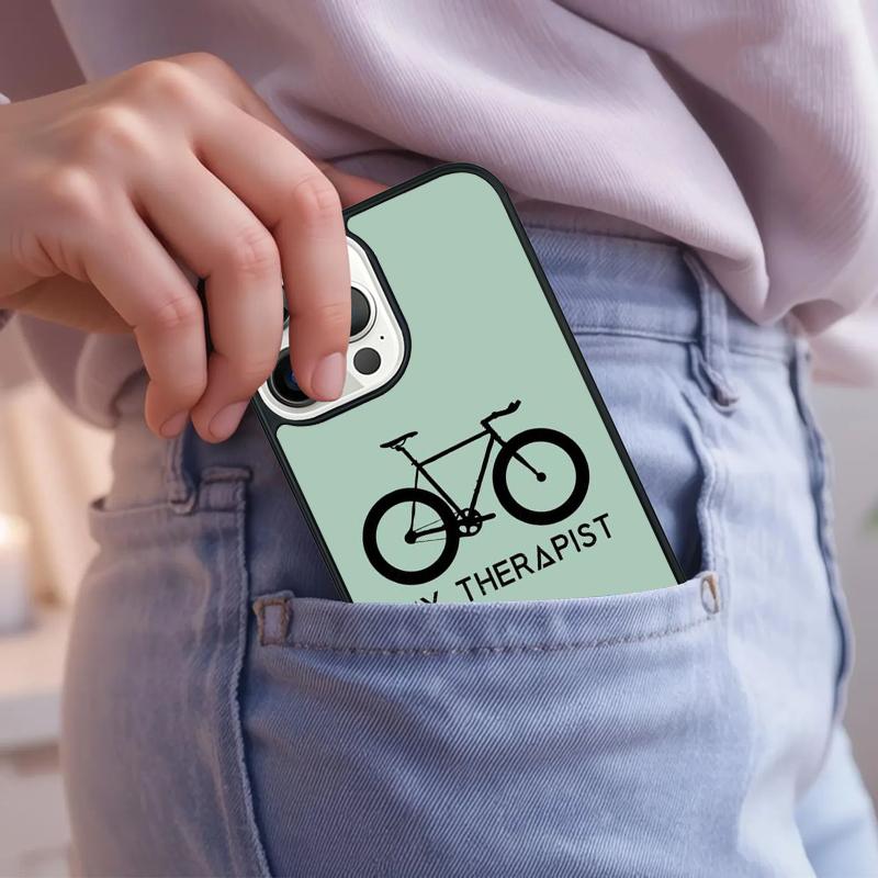 Cycling Heartbeat Bike Phone Case For iPhone 17 Air 15 16e 14 13 Pro Max Coque 12 11 Pro Max PLUS Cover