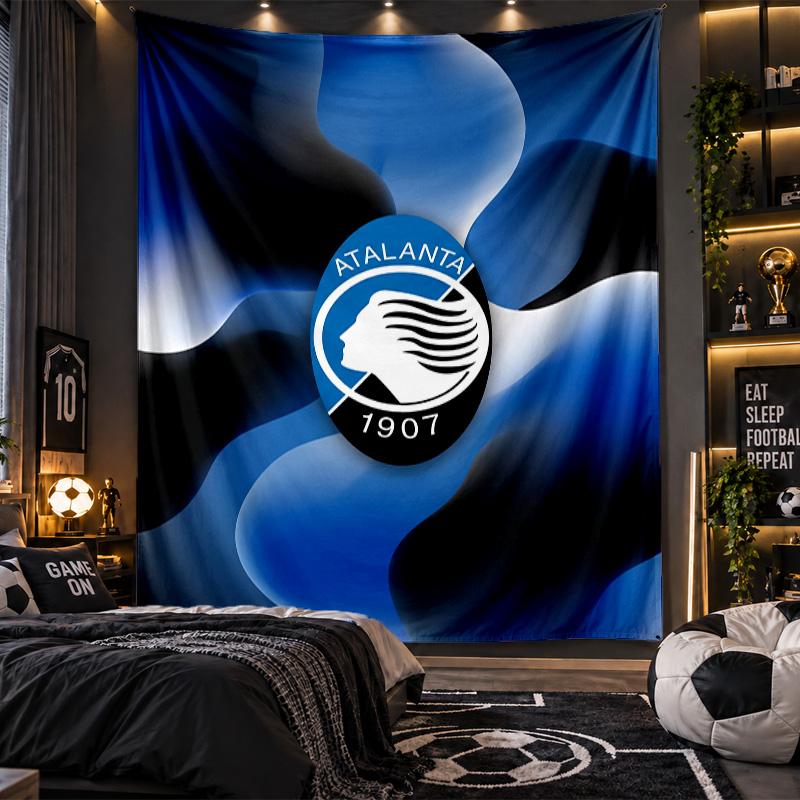 Wall Hanging Tapestry Atalanta FC Print Cloth for Living Room Bedroom Home Decor