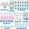 Theme Party Decoration Children's Birthday Flag Pulling Cake Plaque Sticker Set
