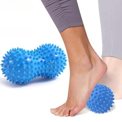 Palla per massaggio ai piedi con palline di arachidi, palla per massaggio con punte per terapia dei punti trigger, massaggio dei punti profondi, fascite plantare, sollievo dal dolore al collo