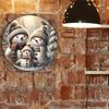 Vintage Metal Snowman Family Wall Art Home Decor Rustic Plaque Gift