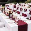 2 Pack Table Runner 12 X 108 Inch Burgundy Long Satin Silk Table Runner for Wedding Banquet Christmas Birthday Party Decoration