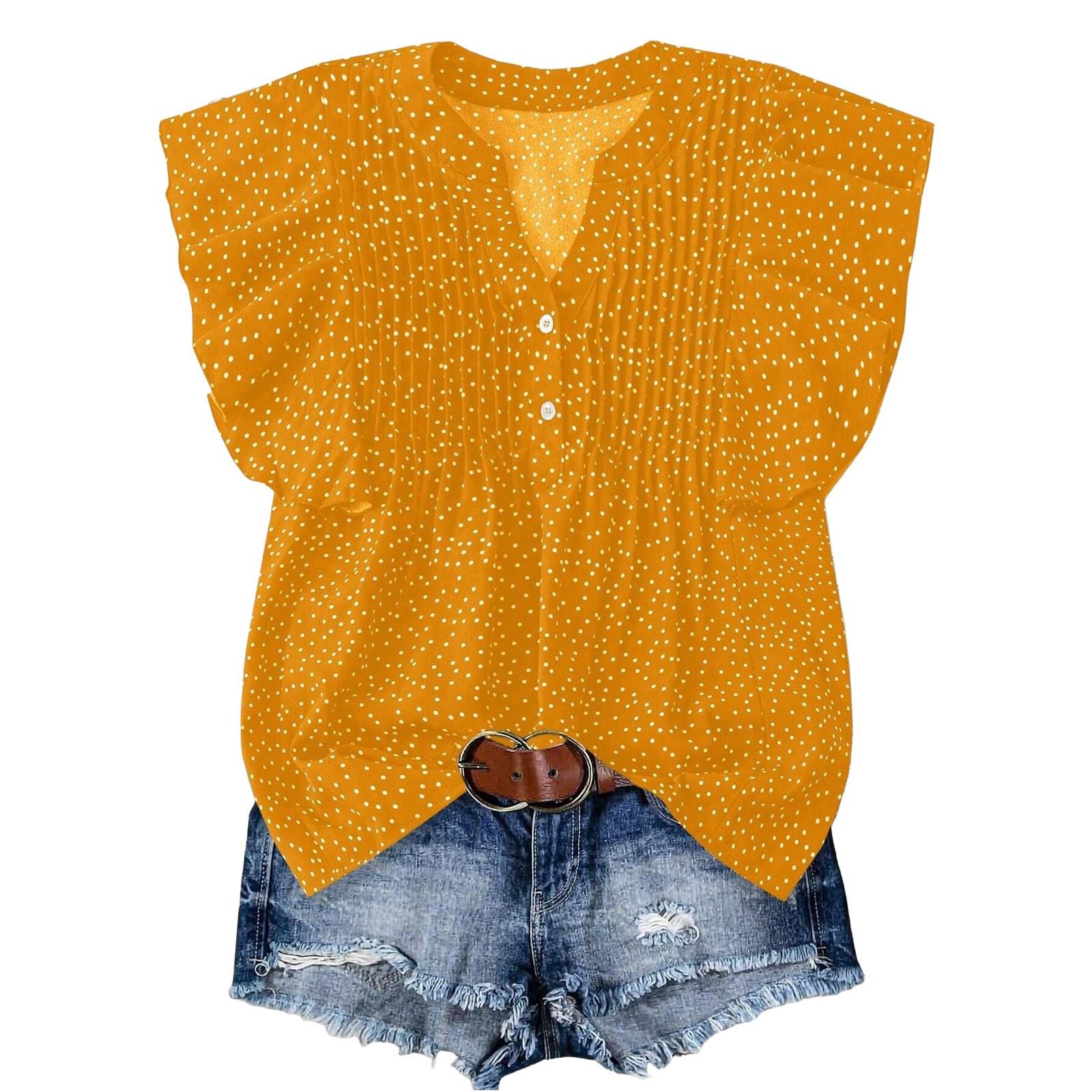 

Женская повседневная футболка с V-образным вырезом и короткими рукавами M