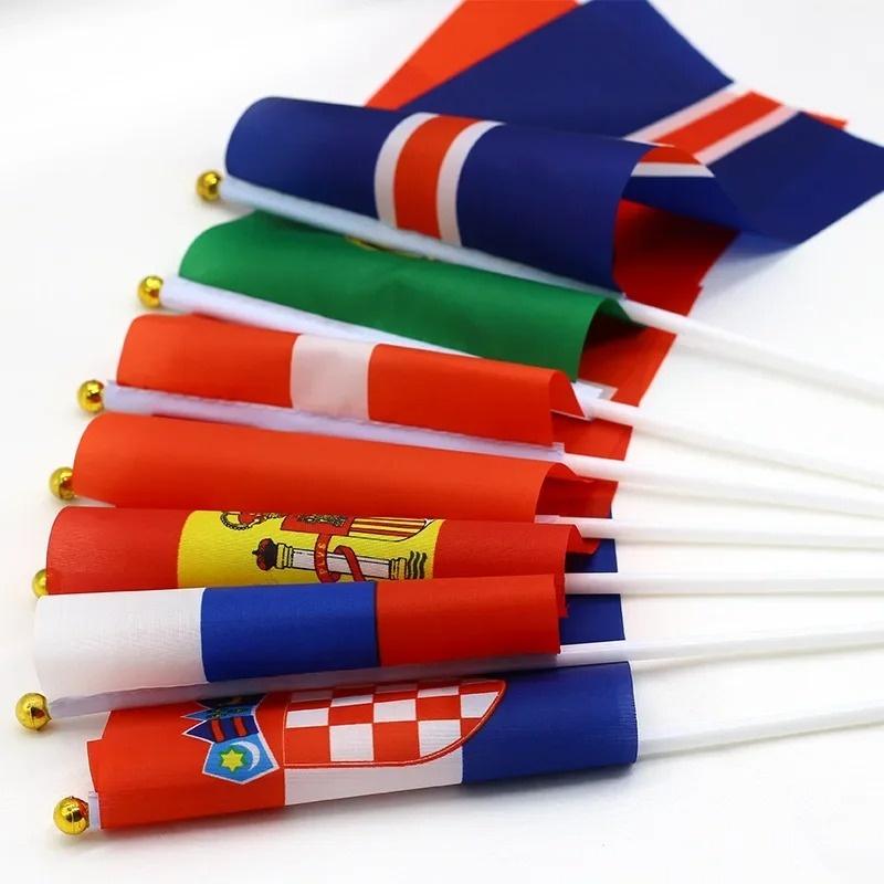 32 Countries International Stick Flag of the World Small Mini Hand Held Flags for Sports Events,International Festival