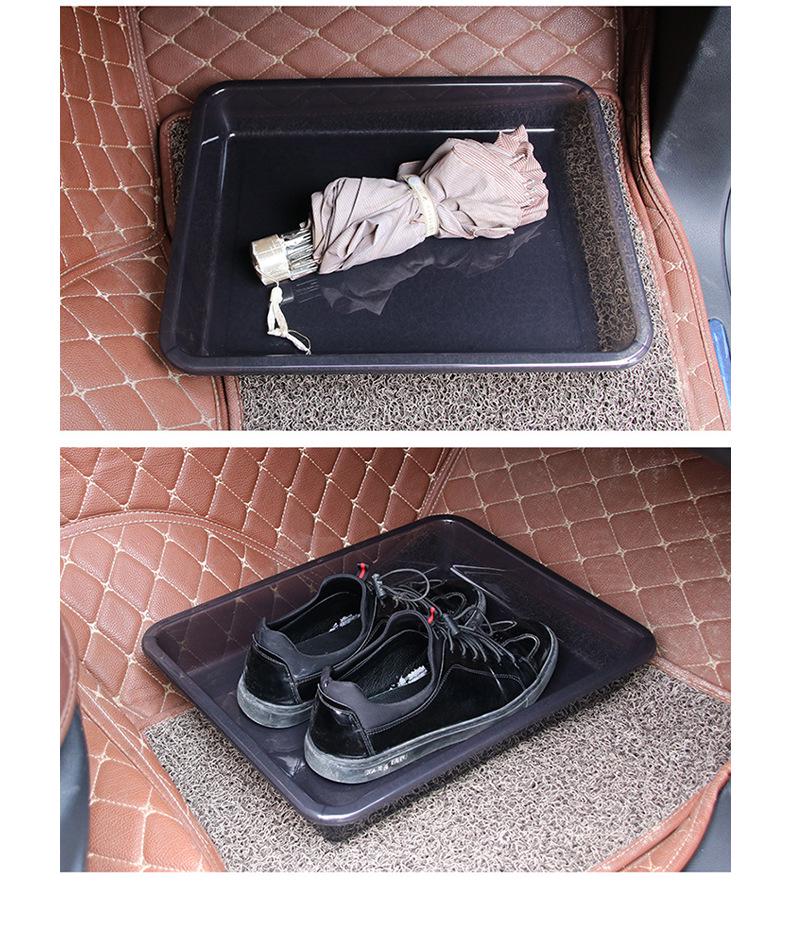 Car Interior Storage Tray: Plastic Shoe and Umbrella Organizer for Under-Seat Use