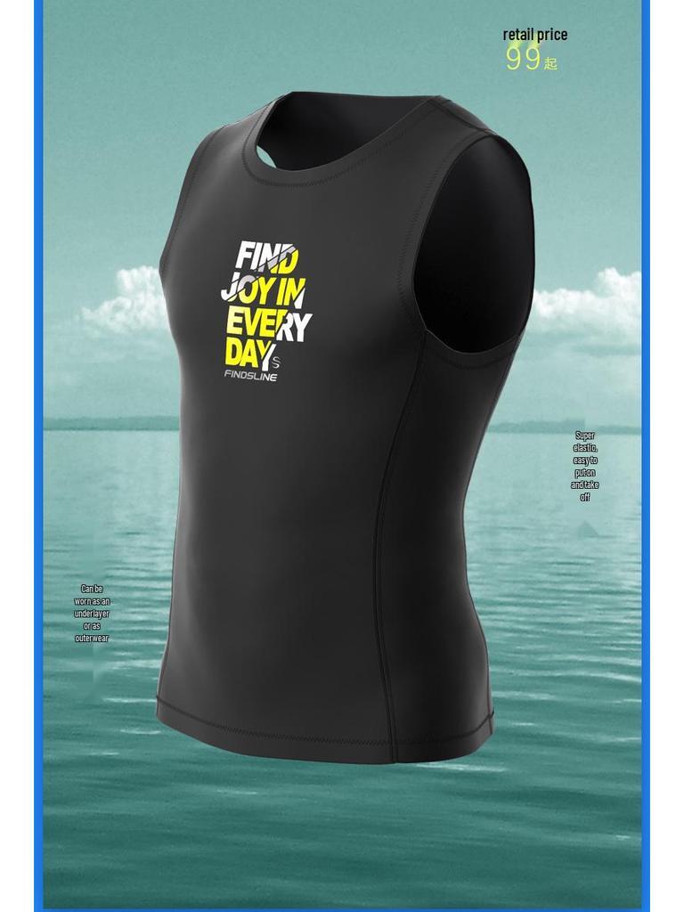 SLINX Men's Super Elastic CR Warm Sleeveless Diving & Surfing Vest
