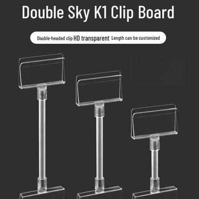 Dual-sided Rotatable Transparent Price Tag Clip for Supermarket Vegetable Area