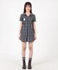 Catharsis Check Shirt Mini Dress Green One Size
