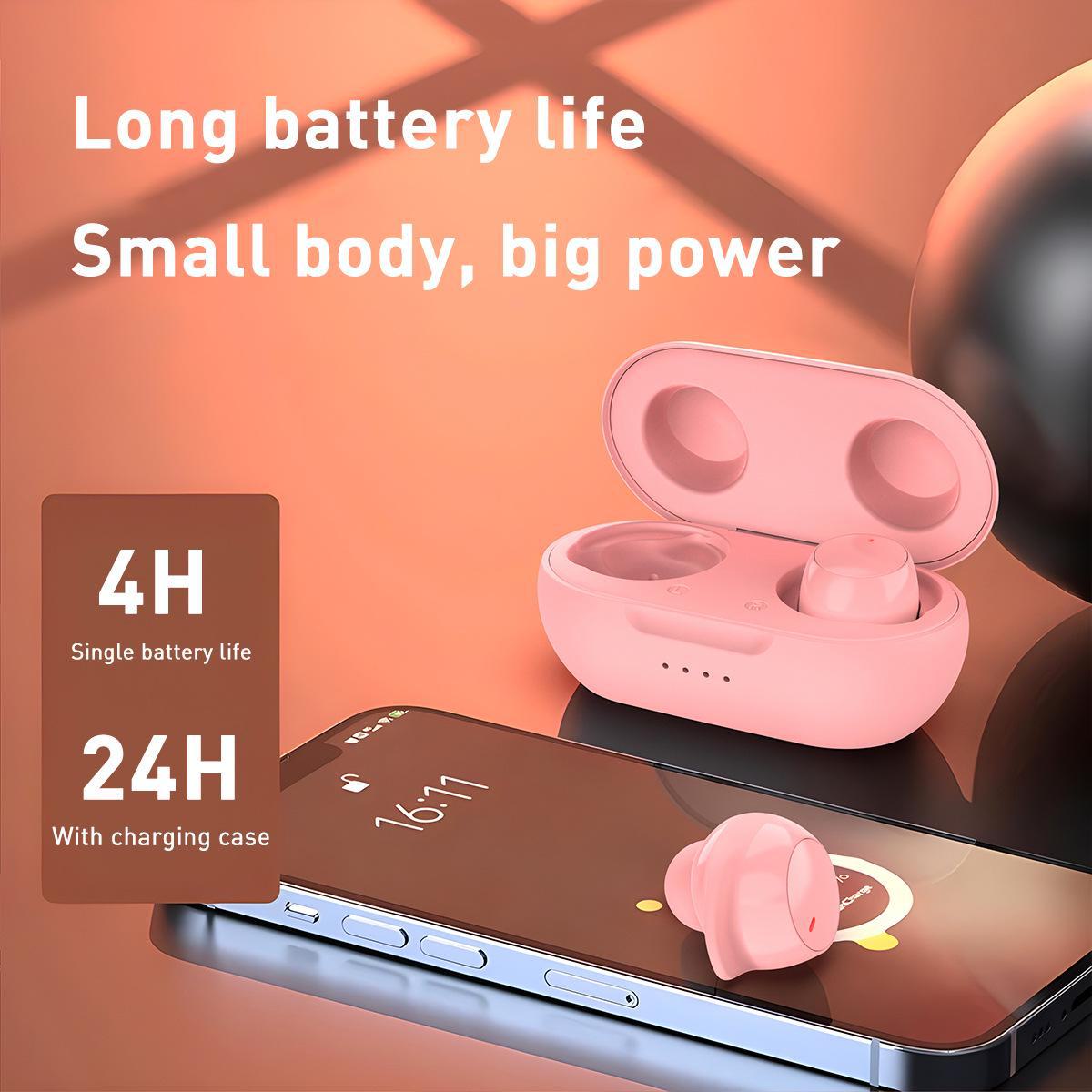 

Беспроводная Bluetooth-гарнитура TS10 с наушниками-вкладышами: Спорт и игры, длительное время работы от батареи TS10 Box розовый