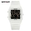 SANDA 6355 Fashion Student Electronic Watch Square Multi Functional Waterproof LED Night Light Outdoor Sports Men's Watch Reloj