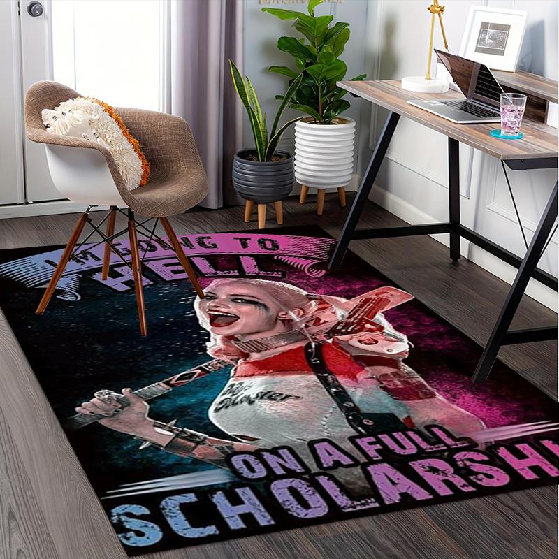 Harley Quinn 'Hell on Full Scholarship' T-Shirt Office Mat Home Decor Office Desk Chair Rugs Chair Carpet for office Chair Mat Gift For Hall