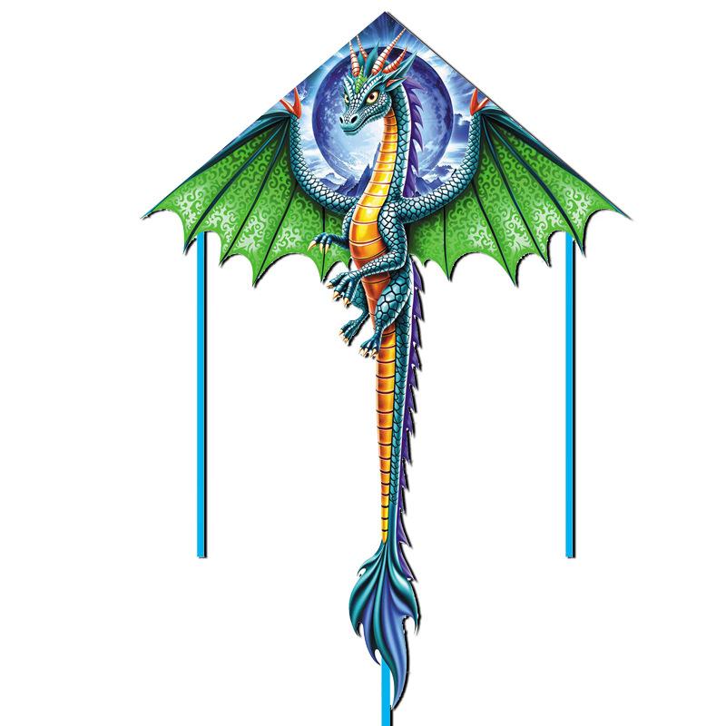 Creative 1.4M Large Dragon Kite Cute Lifelike 3D Dragon Outdoor Sport Fun Flying Kite For Child Toy