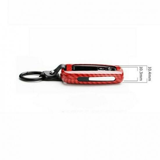 Fit For 2018- Toyota Camry Carbon Fiber Red Remote Key Case Shell Key Cover