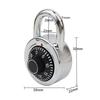 Password Lock Silver Black Alloy Safe Turntable Package Gym Cabinet Luggage Locker Student Door Small Padlock 2025 New 1pc