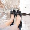 Women Pumps Pointed Toe High Heel Shoes Women Summer Fashionable Versatile Heels Women Slip On Simple Style Wedding Bridal Shoes