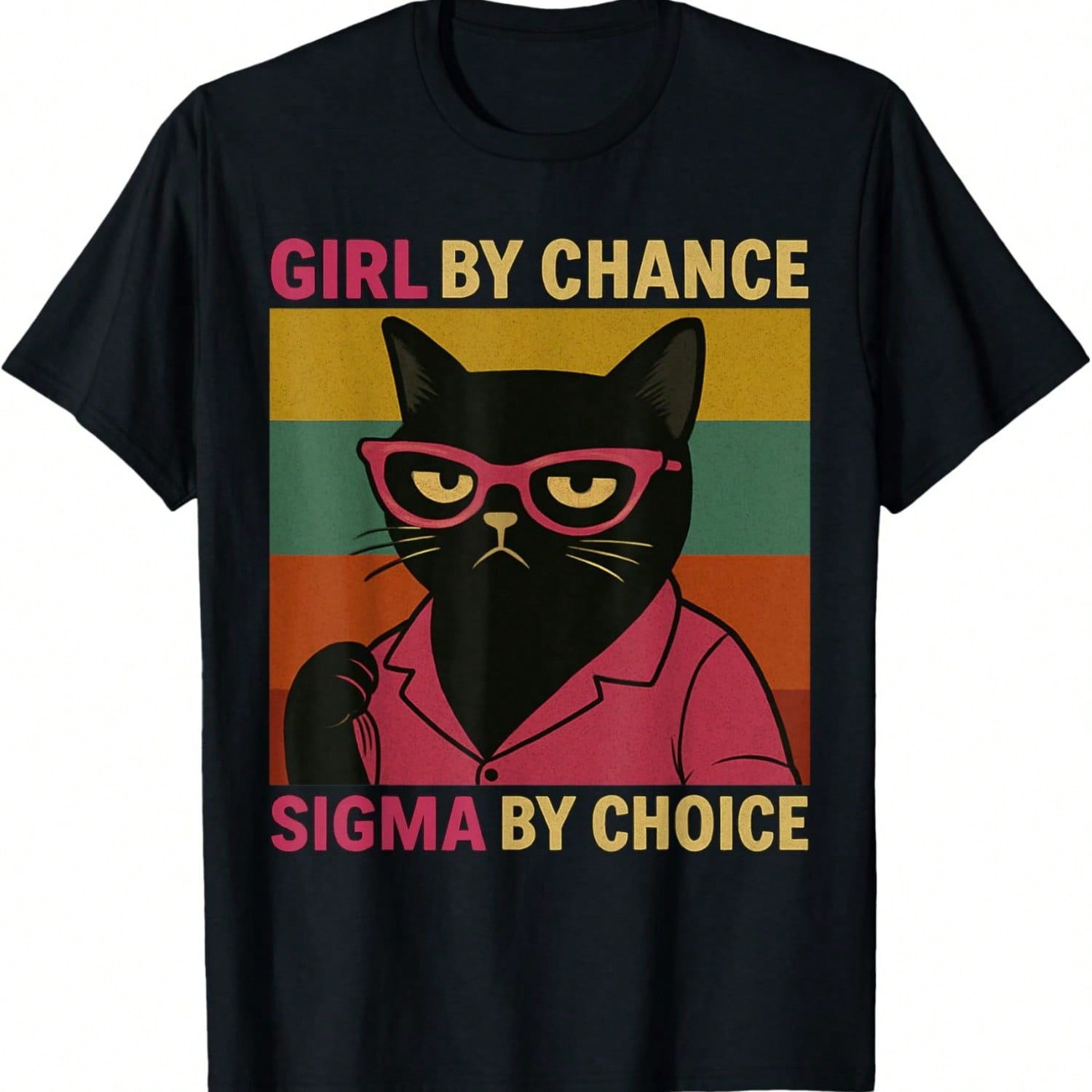 By Chance Sigma By Choice Funny Meme T-Shirt S разноцветный
