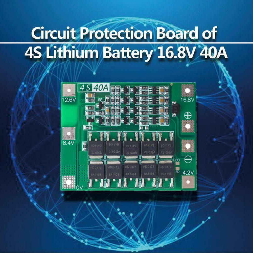 1Pc Green 4S 40A 14.8V 16.8V Li-ion Lithium 18650 Battery PCB  Board