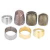 Conjunto de 7 peças de dedal de costura ajustável de latão e cobre para proteção dos dedos, acessórios para artesanato faça você mesmo