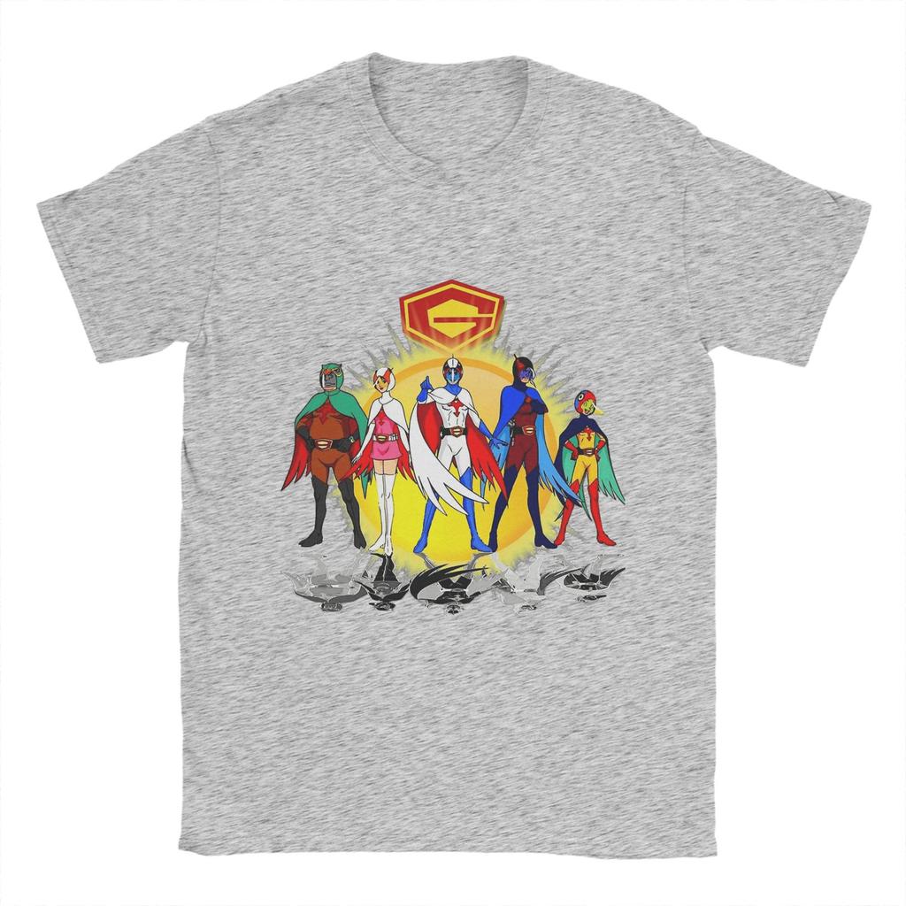 Battle of the Planets Gatchaman  T Shirts Men's  100% Cotton Novelty T-Shirt Round Collar  Tees Short Sleeve Clothing 6XL