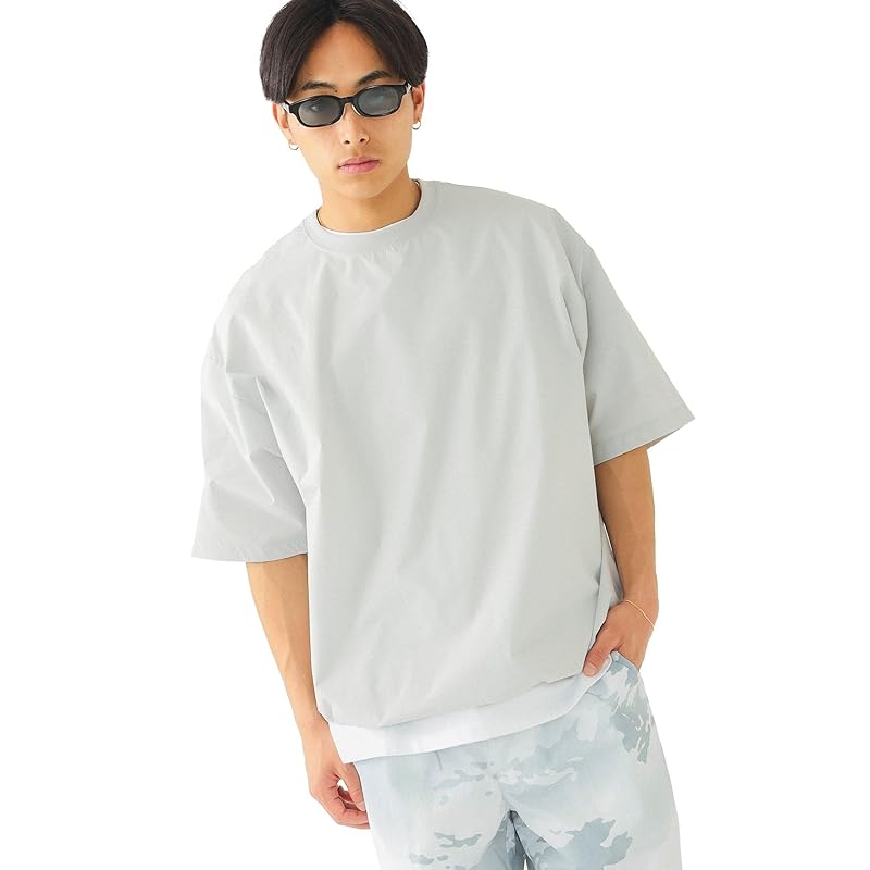 

[Beams] S/S TEE tech loose T-shirt 24SS men s LT.GREY M 11041314458