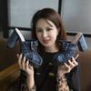 Fashion 2024Women Sexy High Heel Slippers Thick-heeled Denim Ripped Toe Head Slippers Height Increasing Toe Shoes