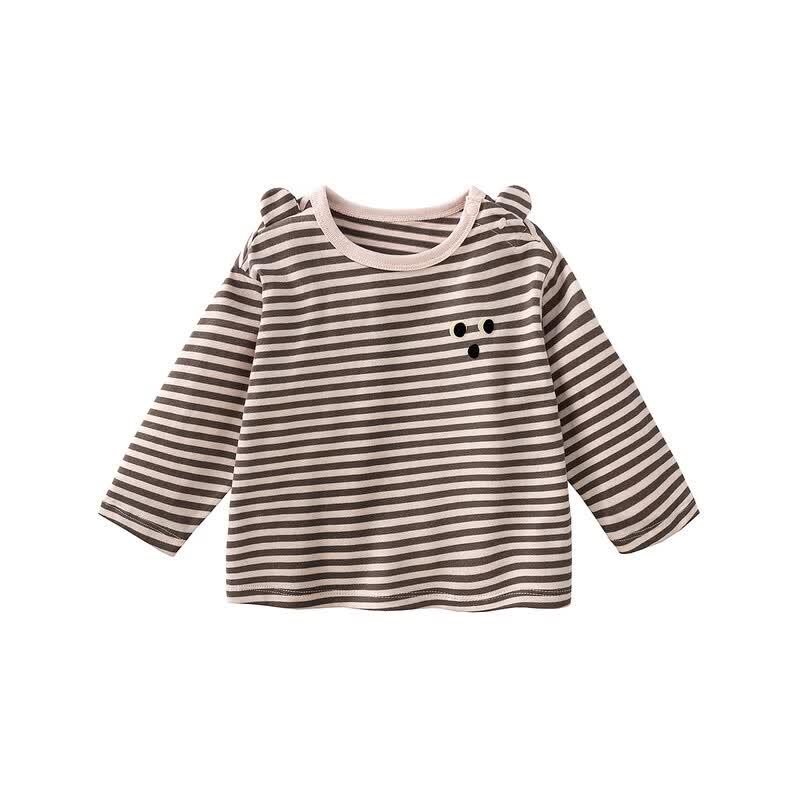 Minibala Kids' Striped Pure Cotton Long-Sleeve T-Shirt