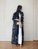 Fold Elegant Vintage Print Open Front  Miyake Abaya, Lightweight Flowy Loose Fit Women's Modest Fashion Long Kimono Cardigan