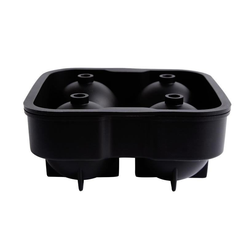 

4 решетки Силиконовые формы для кубиков льда Форма для приготовления кубиков льда Квадратный поддон Форма для приготовления шариков льда Поддон для кубиков льда с крышкой для виски Форма для льда чёрный