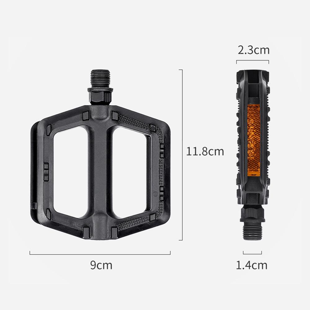 1 Pair Fine Quality Portable Bike Bicycle Pedals Plastic Road Bike Double Pedals Cycle Mountain Bike Parts