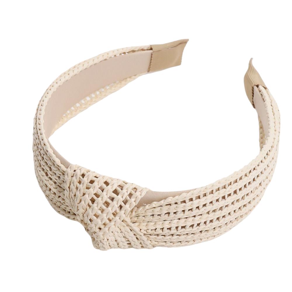 Chic Style Raffia Hairbands Eco-Friendly Straw Wedding Headpiece Bohemian Headbands Spring Summer