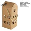 DIY Decorative Gift Containers 10PCS House Shaped Paper Candy Boxes Hollow Design Cardboard Treat with Art And Craft Boxes Handle Easy Assembly