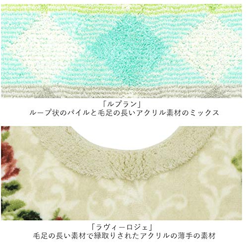 Yokozuna Creation Toilet Mat, Blue, Size: 1.5 X 62 X 57cm