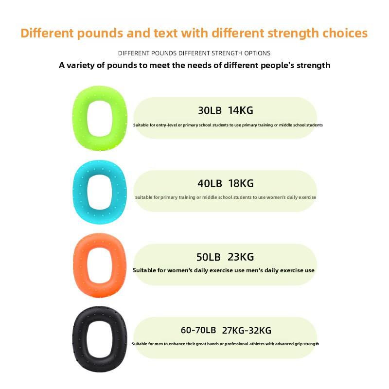 Silicone Grip Square Bump Acupressure Massage Decompression Wrist Strength Training Sports Fitness Ring