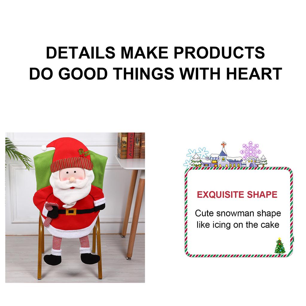 Weihnachtsdekoration Stuhl Festivalbezug Stuhlbezug Ornament Dinnerdeko