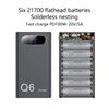 DIY Battery Pack Case With PD100 Fast Charging Capability For 6pc 21700 Battery Holder Enhances Power Supply Outer Shell