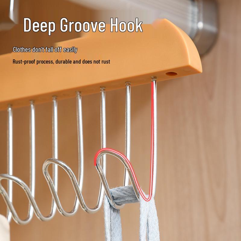 Vintage-Style Rotating Plastic Hangers: 8 Hooks for Belts, Underwear, Camisoles, Hats, and Wardrobes